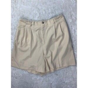 Haley Size 16 Womens Golf Sports Shorts Beige Color High Rise Belt Loops Pockets